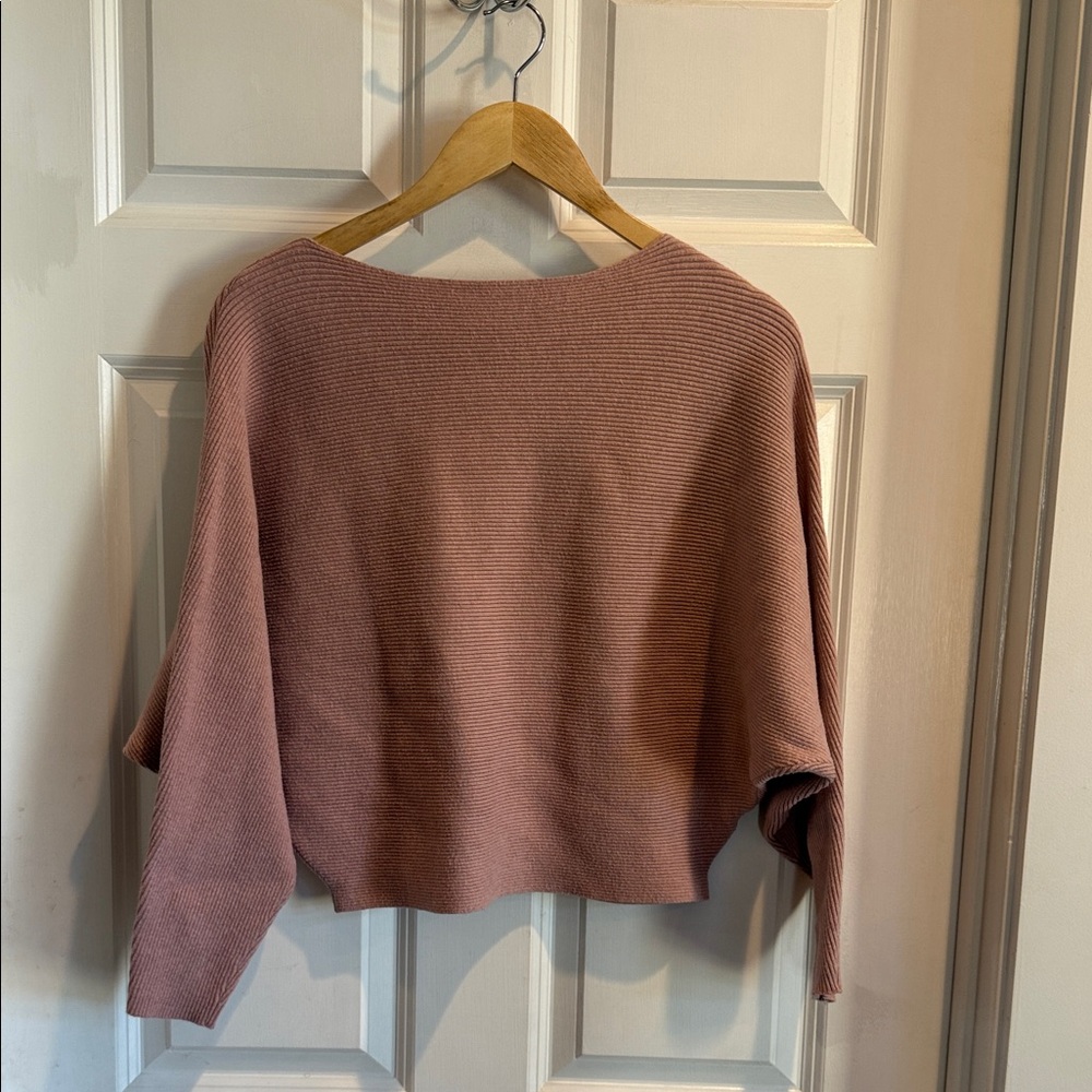 Peach Love California Mauve Crew Neck Sweater